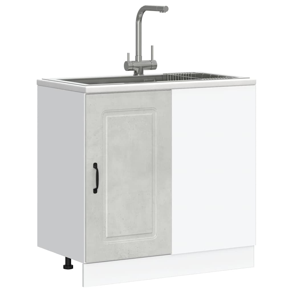 Base da Cucina Kalmar Grigio Cemento in Legno Multistrato