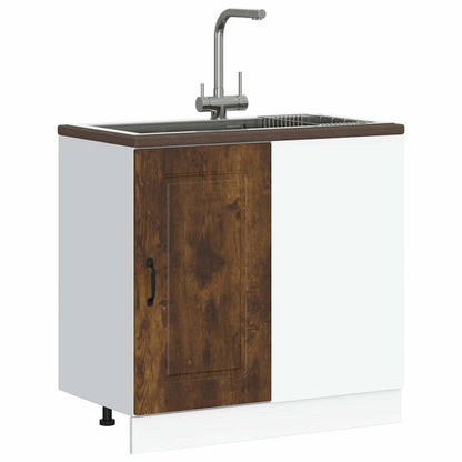 Base da Cucina Kalmar Rovere Fumo in Legno Multistrato