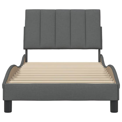 Giroletto senza Materasso Hanko Grigio Scuro 80x200 cm Tessuto