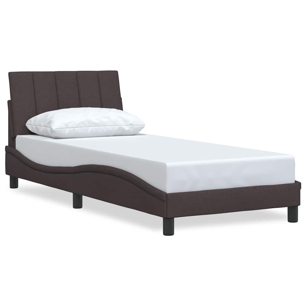 Giroletto senza Materasso Hanko Marrone Scuro 80x200 cm Tessuto