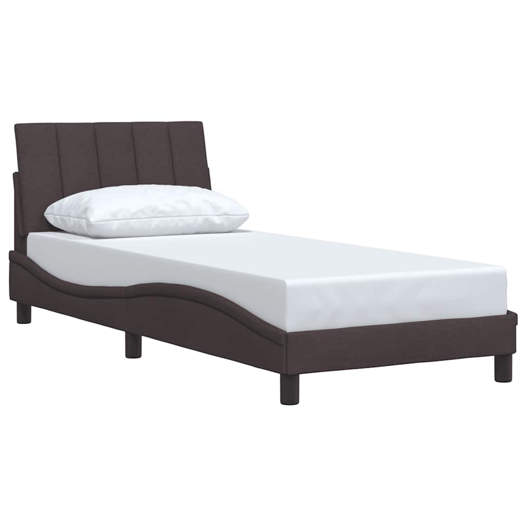 Giroletto senza Materasso Hanko Marrone Scuro 80x200 cm Tessuto