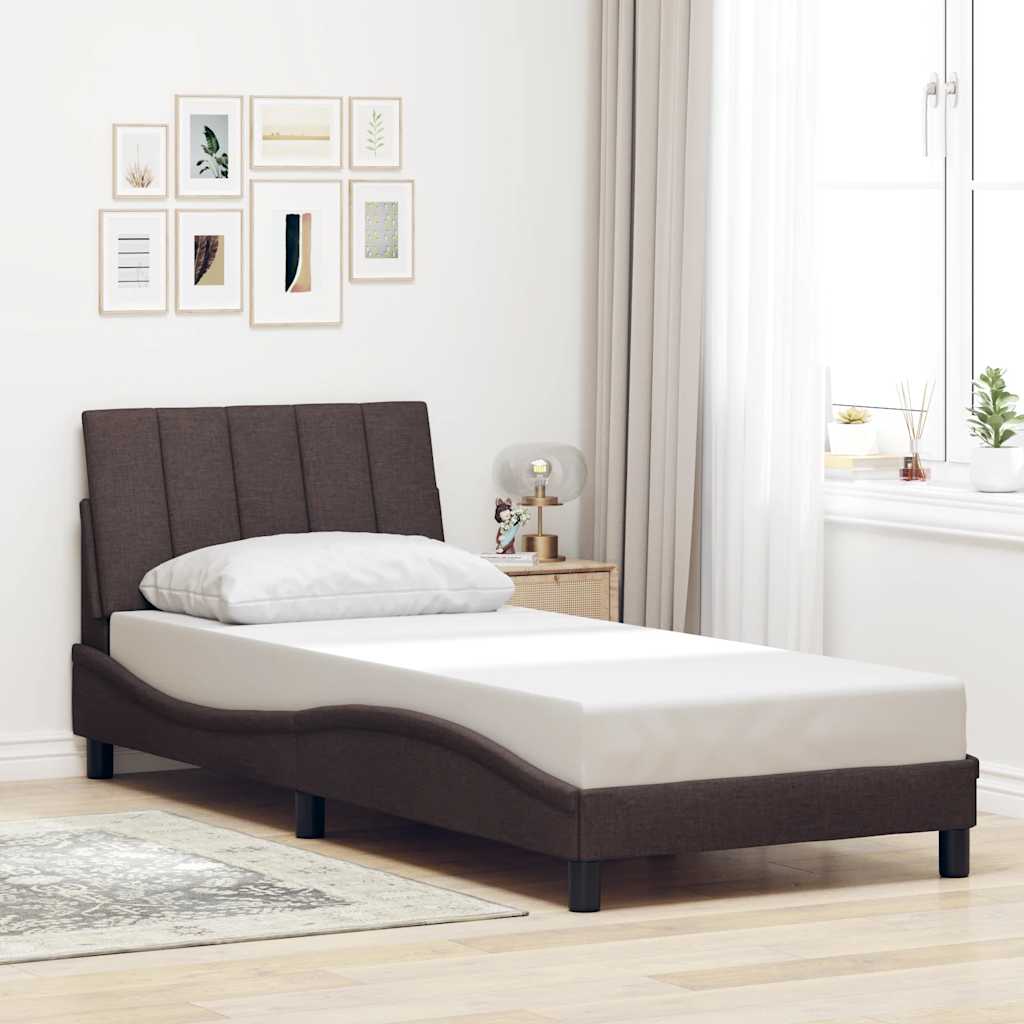 Giroletto senza Materasso Hanko Marrone Scuro 80x200 cm Tessuto