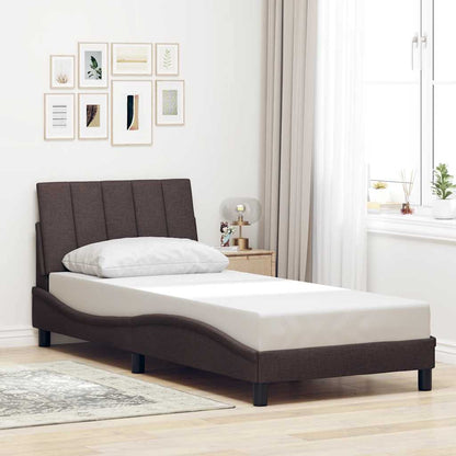 Giroletto senza Materasso Hanko Marrone Scuro 80x200 cm Tessuto