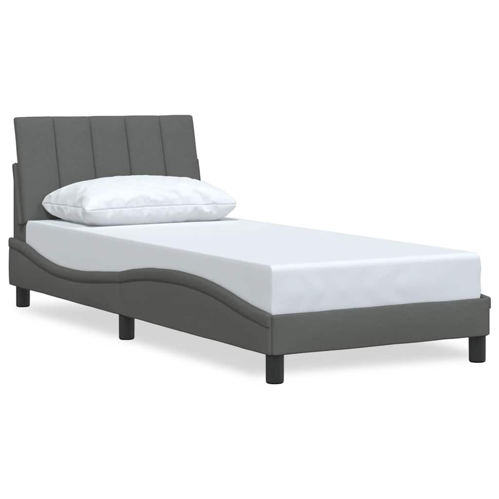 Giroletto senza Materasso Hanko Grigio Scuro 90x190 cm Tessuto