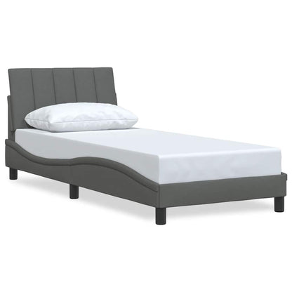 Giroletto senza Materasso Hanko Grigio Scuro 90x190 cm Tessuto