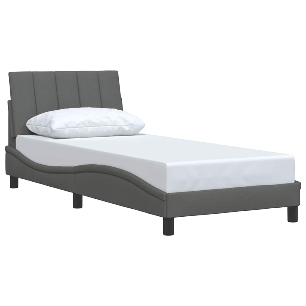Giroletto senza Materasso Hanko Grigio Scuro 90x190 cm Tessuto