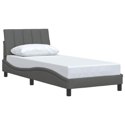 Giroletto senza Materasso Hanko Grigio Scuro 90x190 cm Tessuto