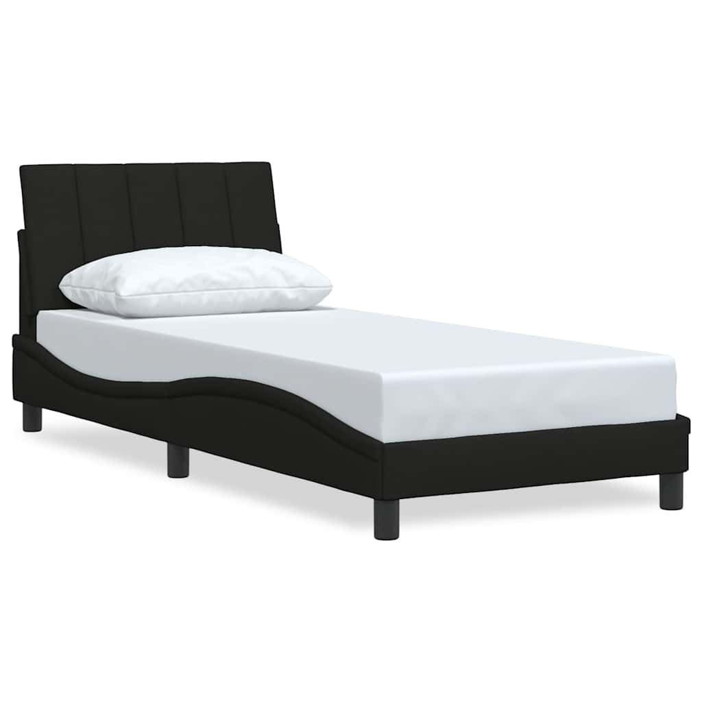 Giroletto senza Materasso Hanko Nero 90x190 cm in Tessuto