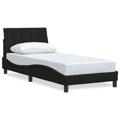 Giroletto senza Materasso Hanko Nero 90x190 cm in Tessuto
