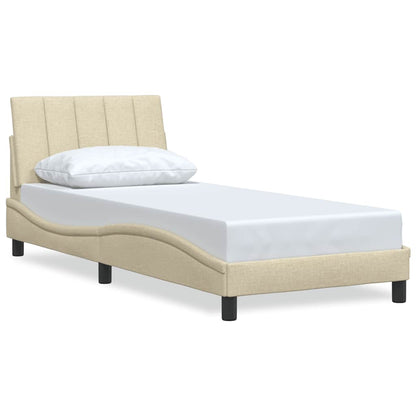 Giroletto senza Materasso Hanko Crema 90x190 cm in Tessuto