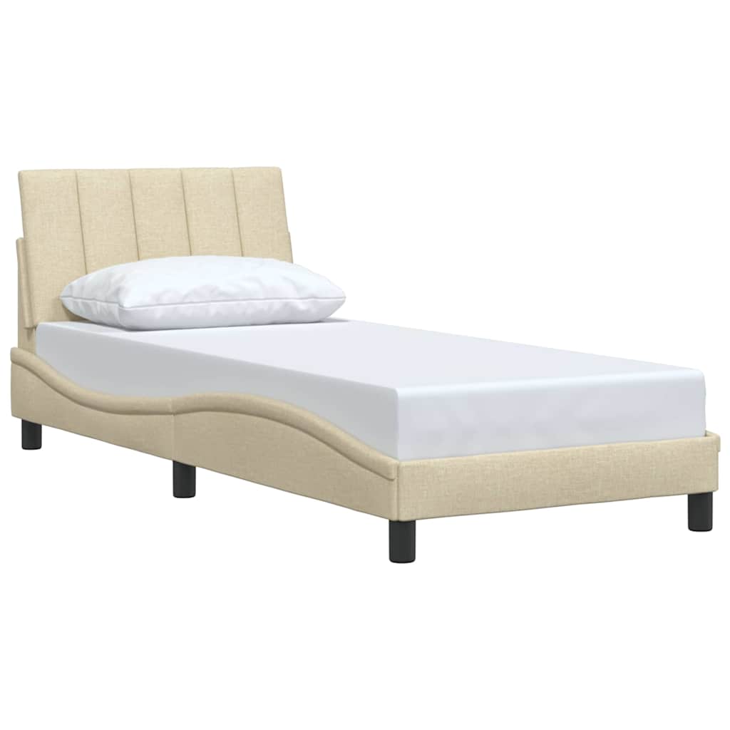 Giroletto senza Materasso Hanko Crema 90x190 cm in Tessuto