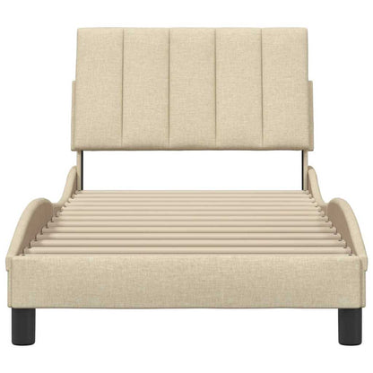 Giroletto senza Materasso Hanko Crema 90x190 cm in Tessuto