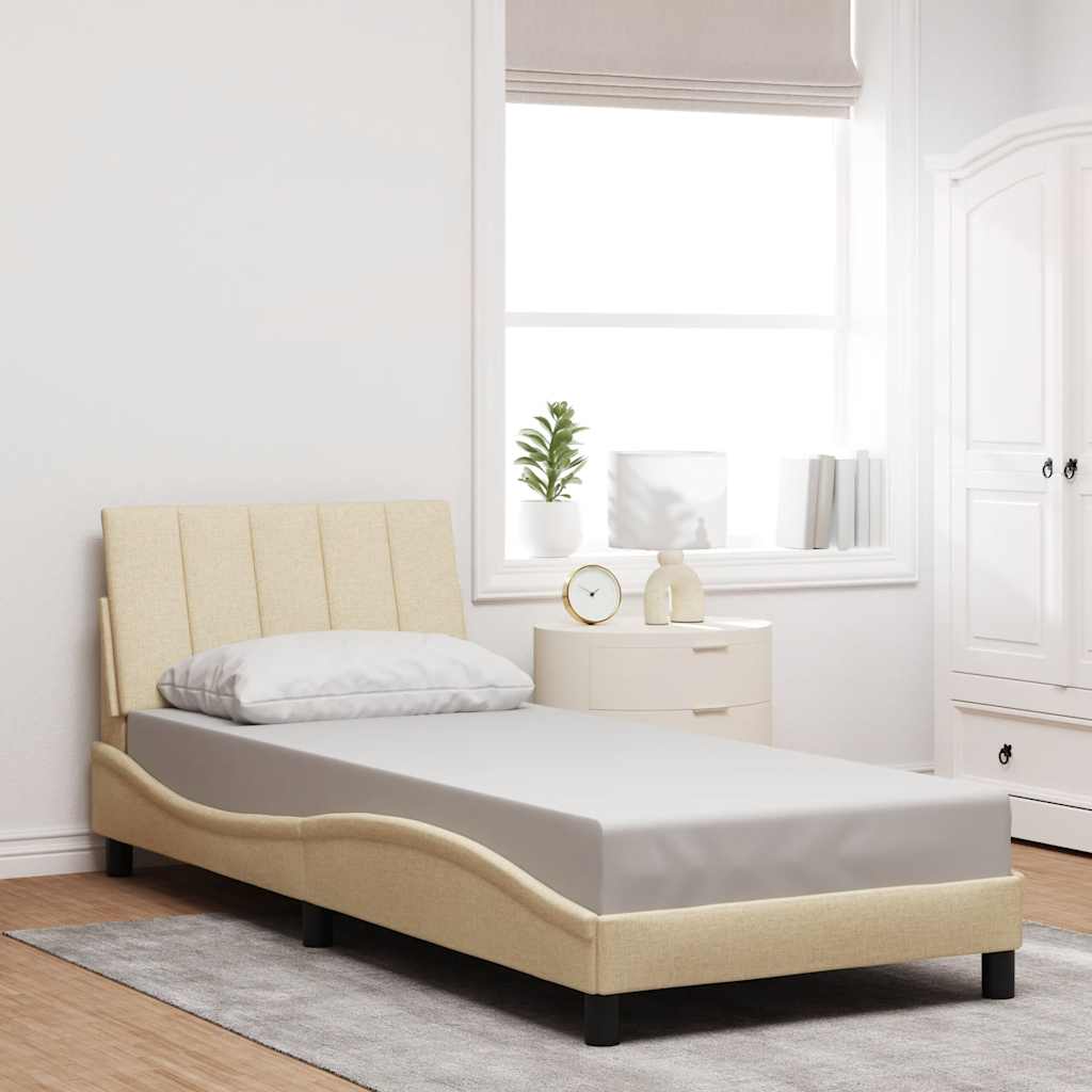 Giroletto senza Materasso Hanko Crema 90x190 cm in Tessuto