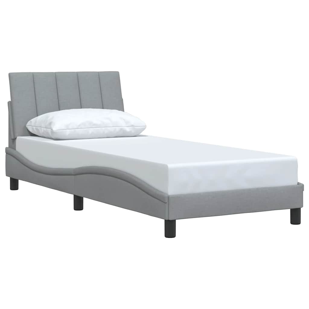 Giroletto senza Materasso Hanko Grigio Chiaro 90x200 cm Tessuto