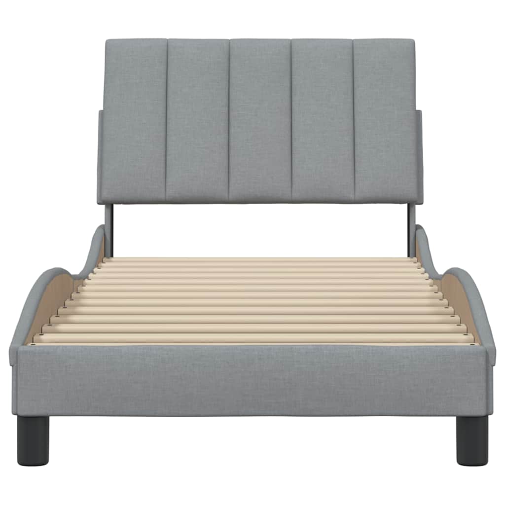 Giroletto senza Materasso Hanko Grigio Chiaro 90x200 cm Tessuto