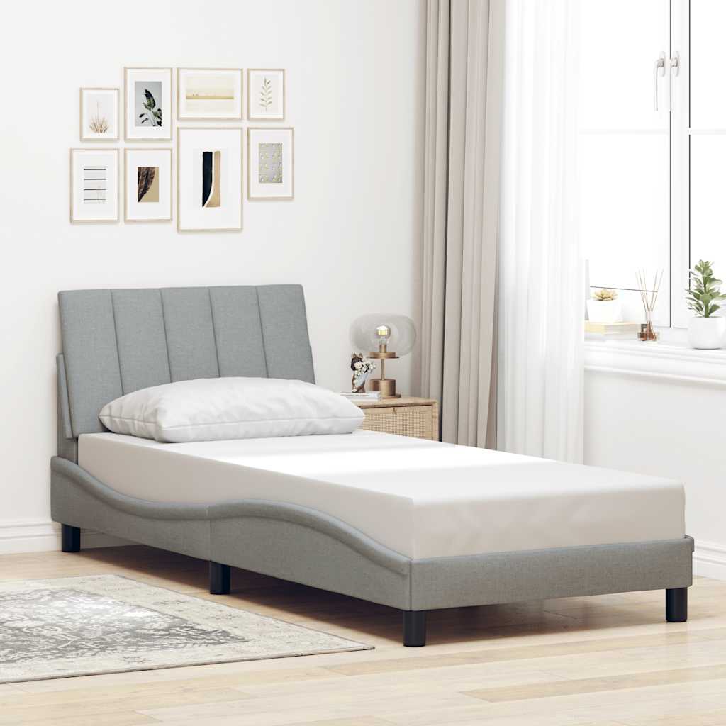 Giroletto senza Materasso Hanko Grigio Chiaro 90x200 cm Tessuto