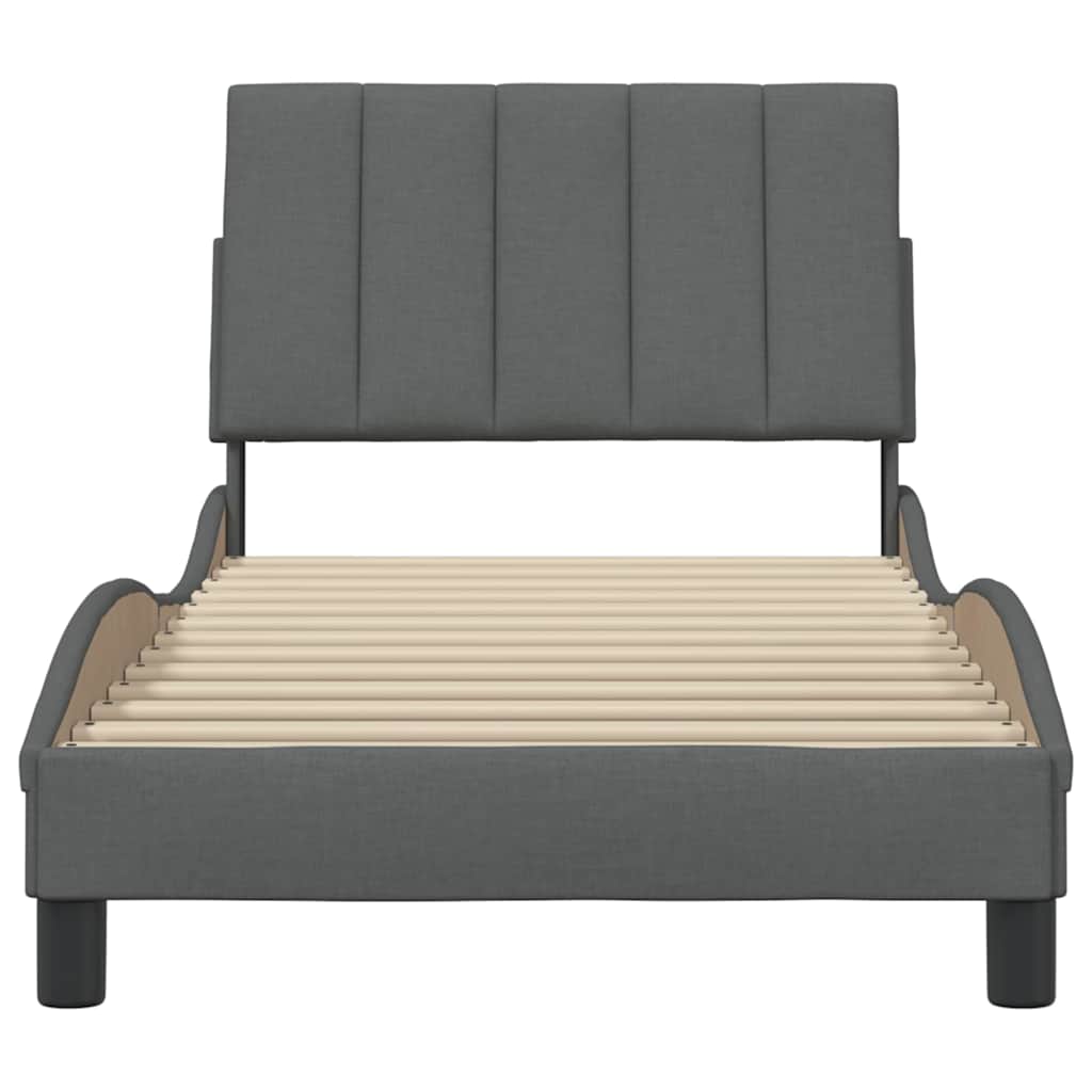 Giroletto senza Materasso Hanko Grigio Scuro 90x200 cm Tessuto