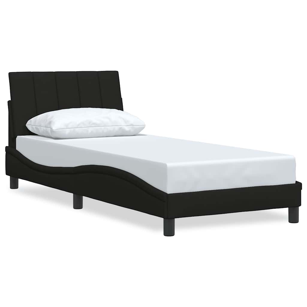 Giroletto senza Materasso Hanko Nero 90x200 cm in Tessuto