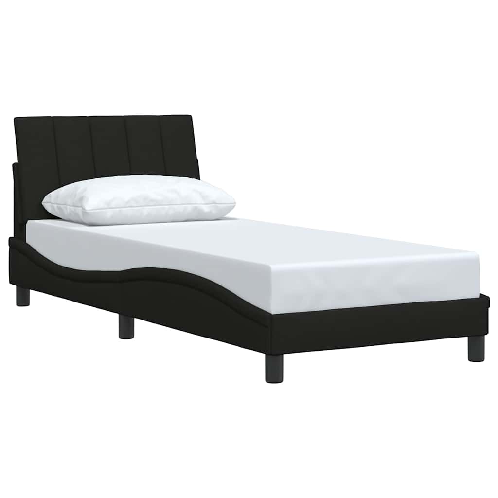Giroletto senza Materasso Hanko Nero 90x200 cm in Tessuto