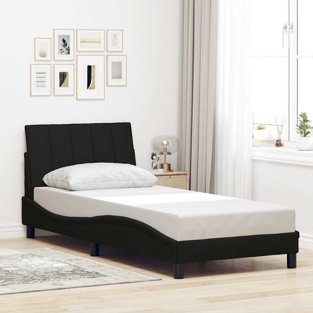 Giroletto senza Materasso Hanko Nero 90x200 cm in Tessuto
