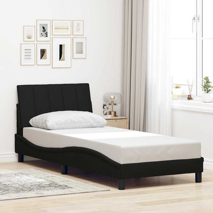 Giroletto senza Materasso Hanko Nero 90x200 cm in Tessuto