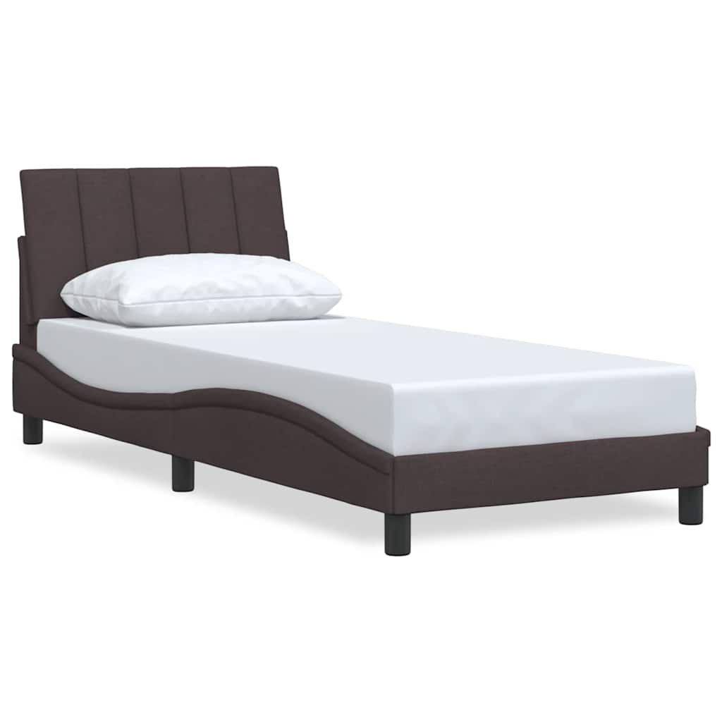 Giroletto senza Materasso Hanko Marrone Scuro 90x200 cm Tessuto
