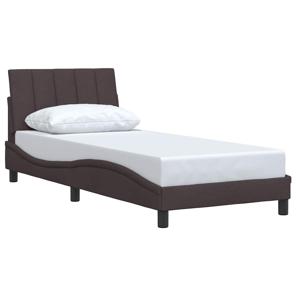 Giroletto senza Materasso Hanko Marrone Scuro 90x200 cm Tessuto