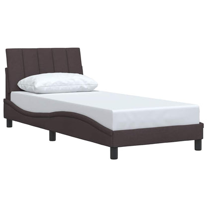 Giroletto senza Materasso Hanko Marrone Scuro 90x200 cm Tessuto