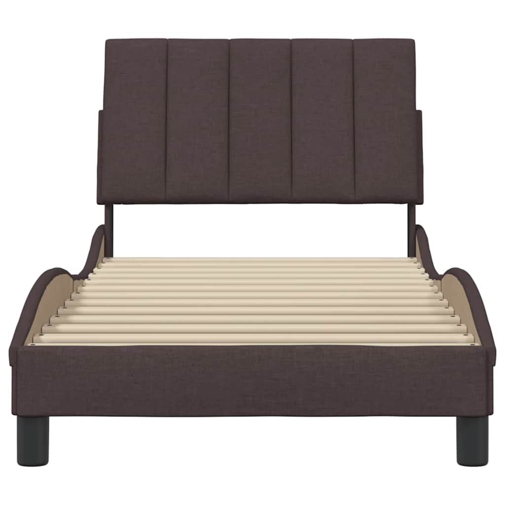 Giroletto senza Materasso Hanko Marrone Scuro 90x200 cm Tessuto