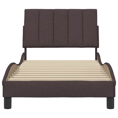 Giroletto senza Materasso Hanko Marrone Scuro 90x200 cm Tessuto