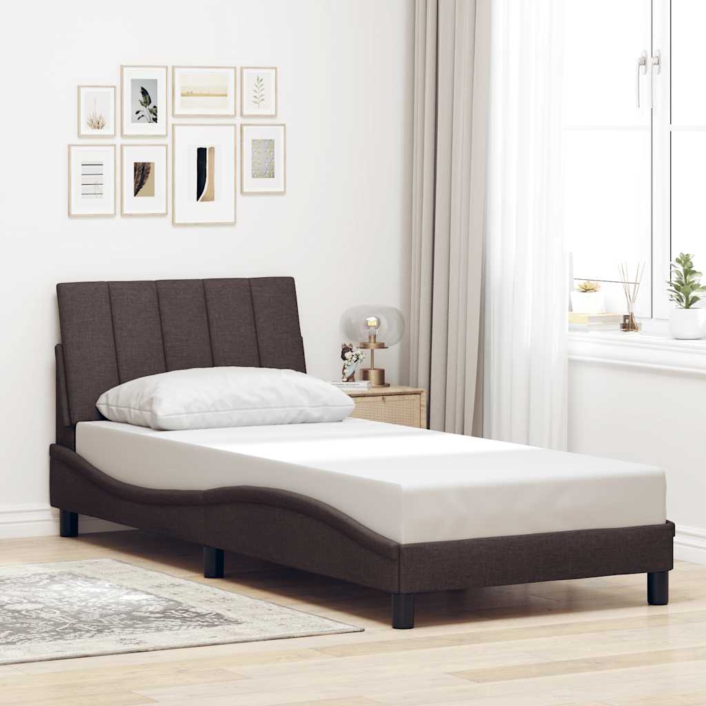 Giroletto senza Materasso Hanko Marrone Scuro 90x200 cm Tessuto