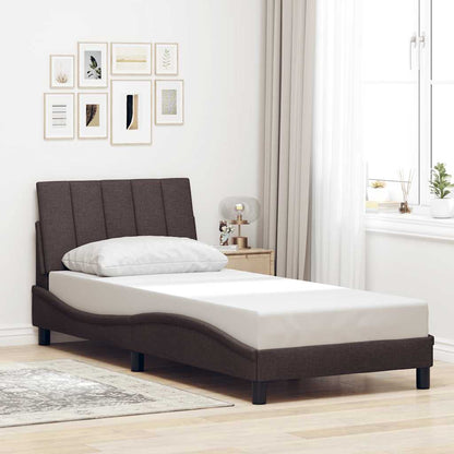 Giroletto senza Materasso Hanko Marrone Scuro 90x200 cm Tessuto
