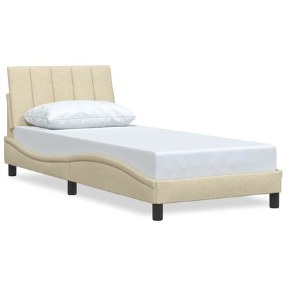 Giroletto senza Materasso Hanko Crema 90x200 cm in Tessuto