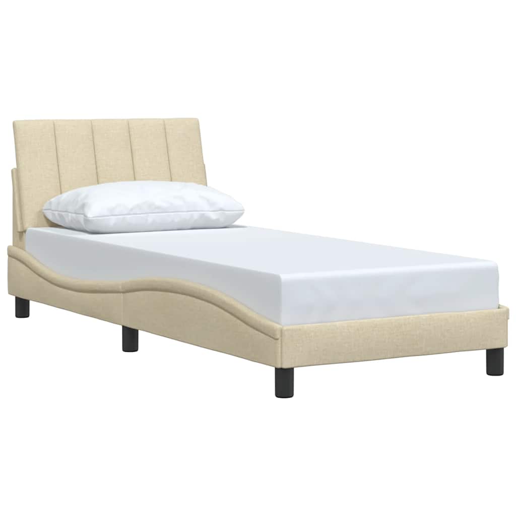 Giroletto senza Materasso Hanko Crema 90x200 cm in Tessuto