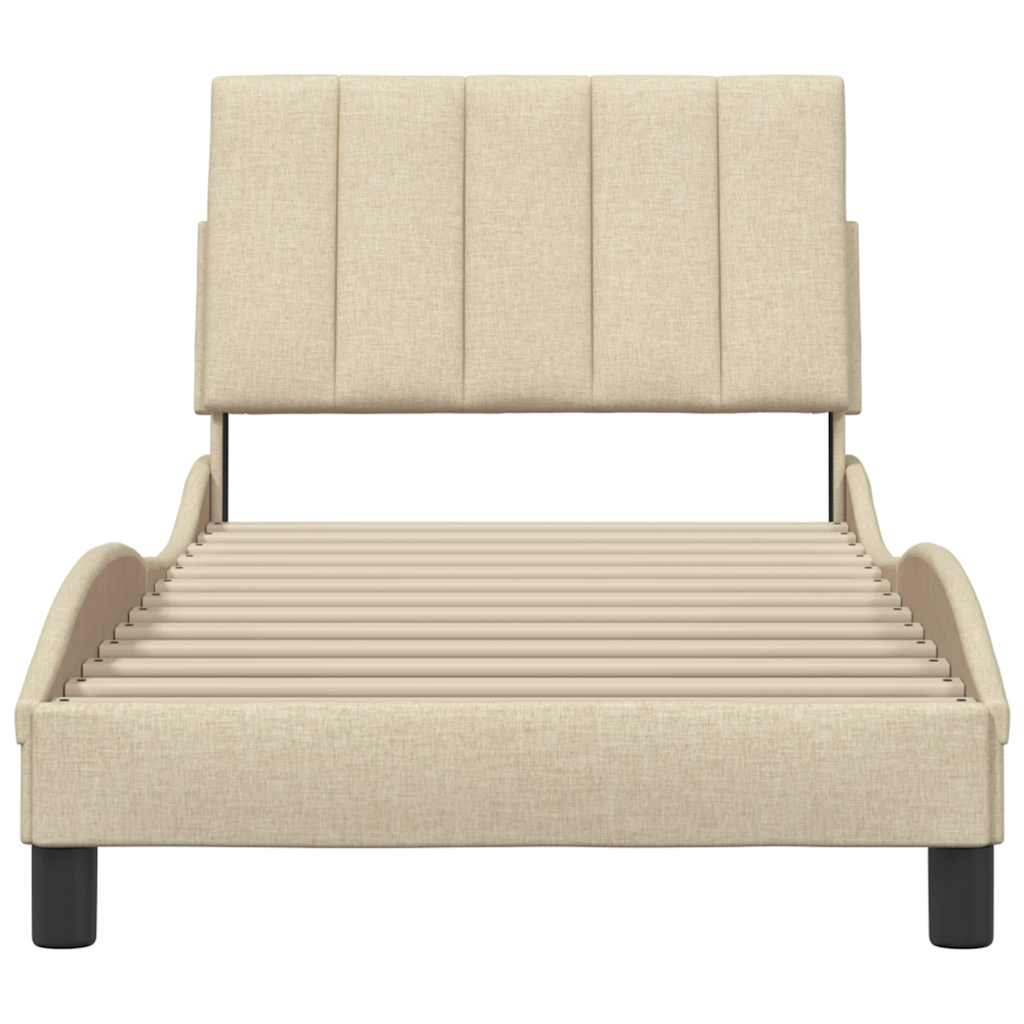 Giroletto senza Materasso Hanko Crema 90x200 cm in Tessuto