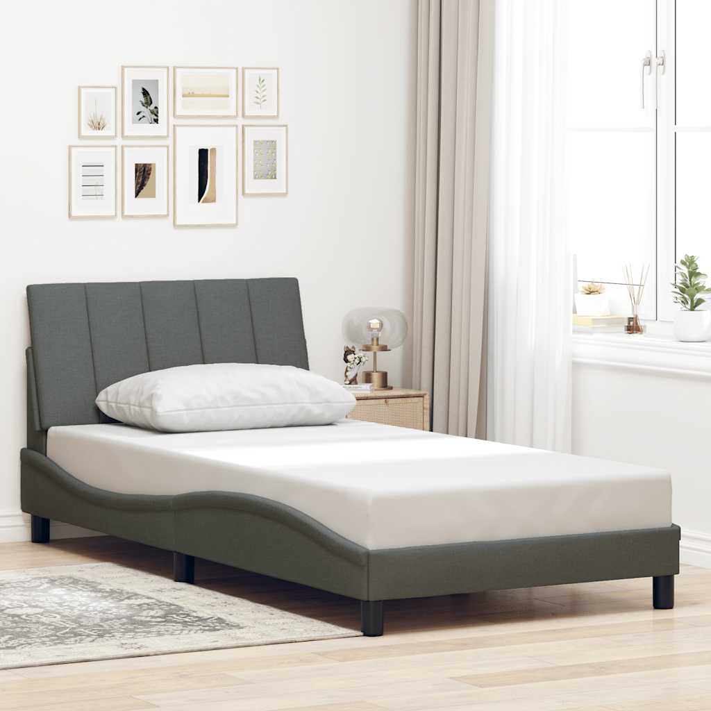 Giroletto senza Materasso Hanko Grigio Scuro 100x200 cm Tessuto