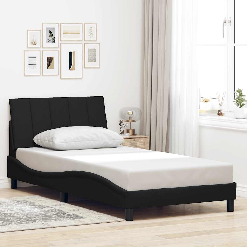 Giroletto senza Materasso Hanko Nero 100x200 cm in Tessuto
