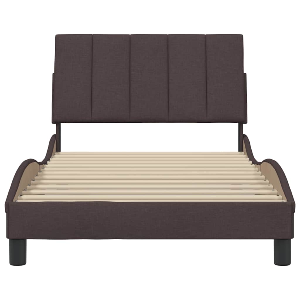 Giroletto senza Materasso Hanko Marrone Scuro 100x200 cm Tessuto