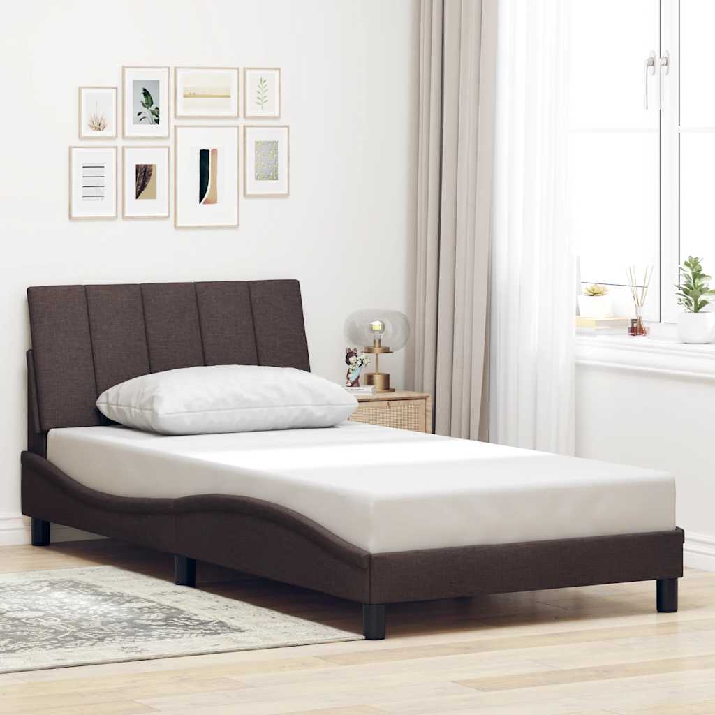 Giroletto senza Materasso Hanko Marrone Scuro 100x200 cm Tessuto