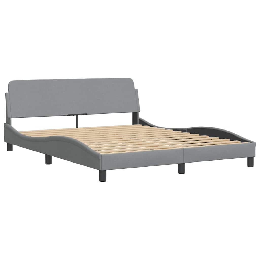 Giroletto senza Materasso Hanko Grigio Chiaro 160x200 cm Tessuto