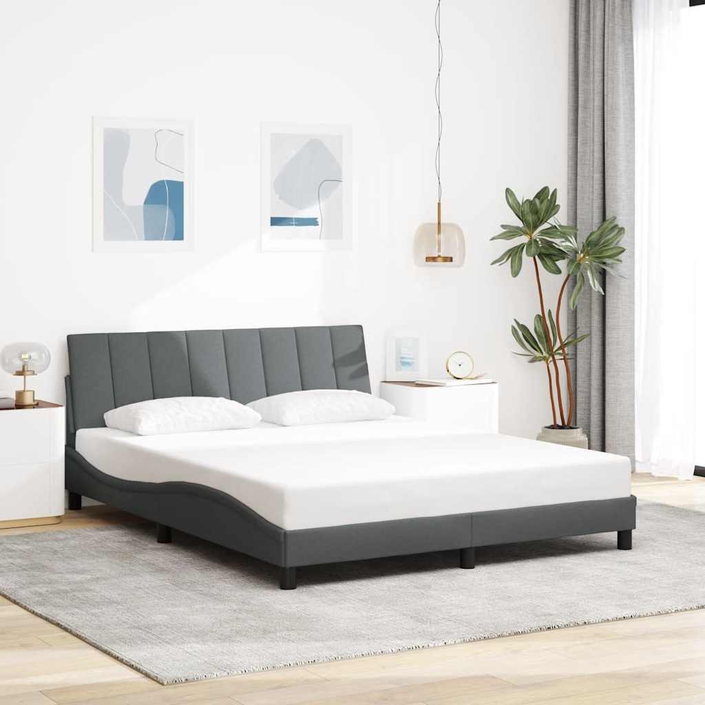 Giroletto senza Materasso Hanko Grigio Scuro 160x200 cm Tessuto