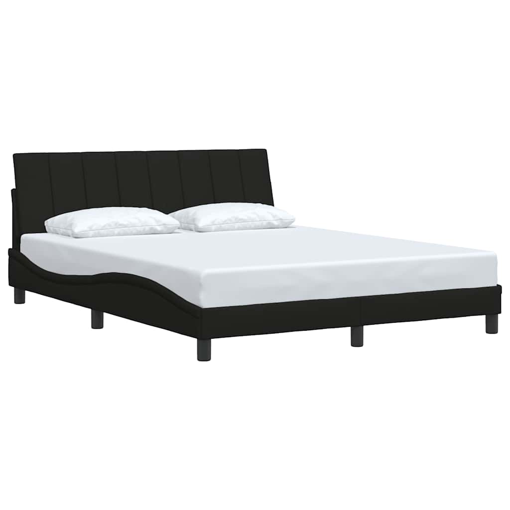 Giroletto senza Materasso Hanko Nero 160x200 cm in Tessuto
