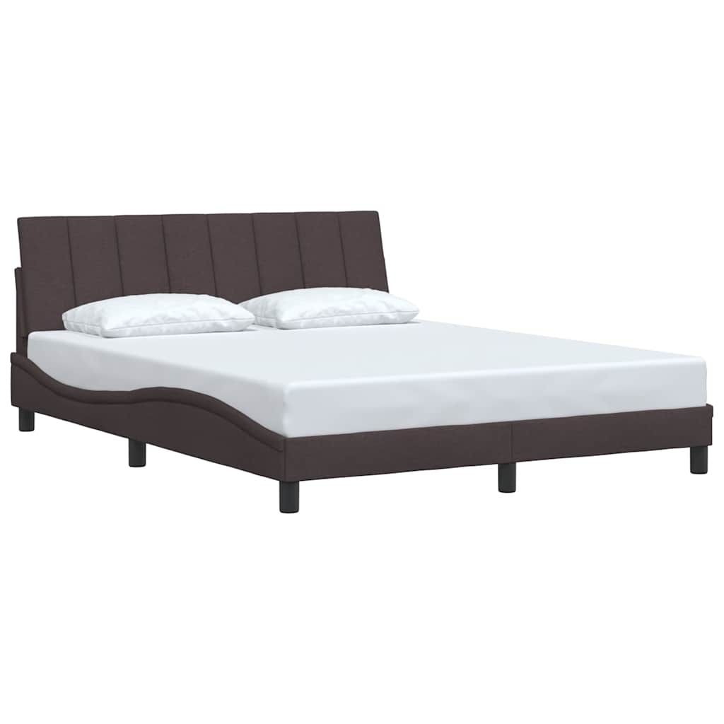 Giroletto senza Materasso Hanko Marrone Scuro 160x200 cm Tessuto