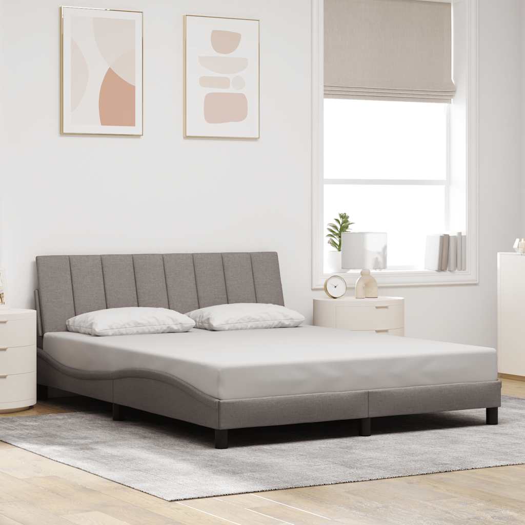 Giroletto senza Materasso Hanko Tortora 160x200 cm in Tessuto