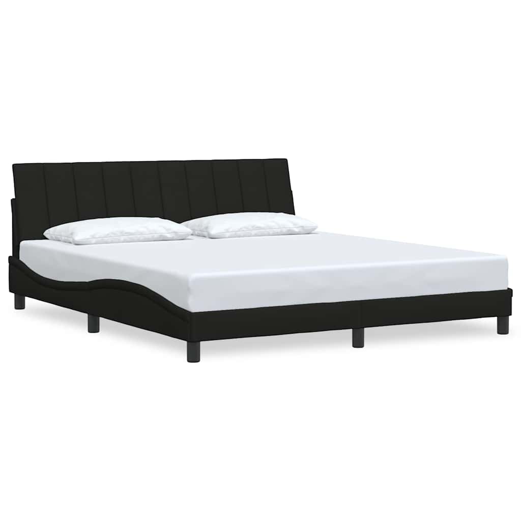 Giroletto senza Materasso Hanko Nero 180x200 cm in Tessuto