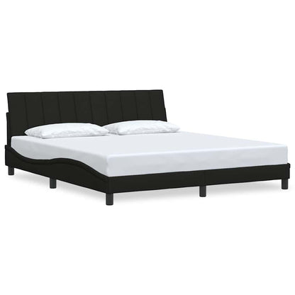 Giroletto senza Materasso Hanko Nero 180x200 cm in Tessuto