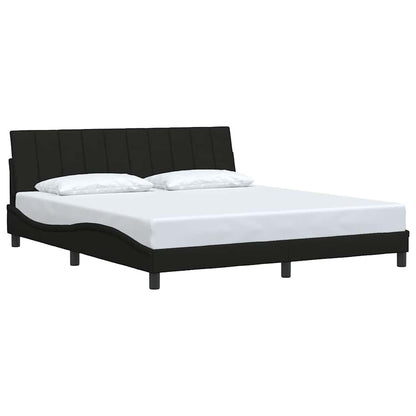 Giroletto senza Materasso Hanko Nero 180x200 cm in Tessuto