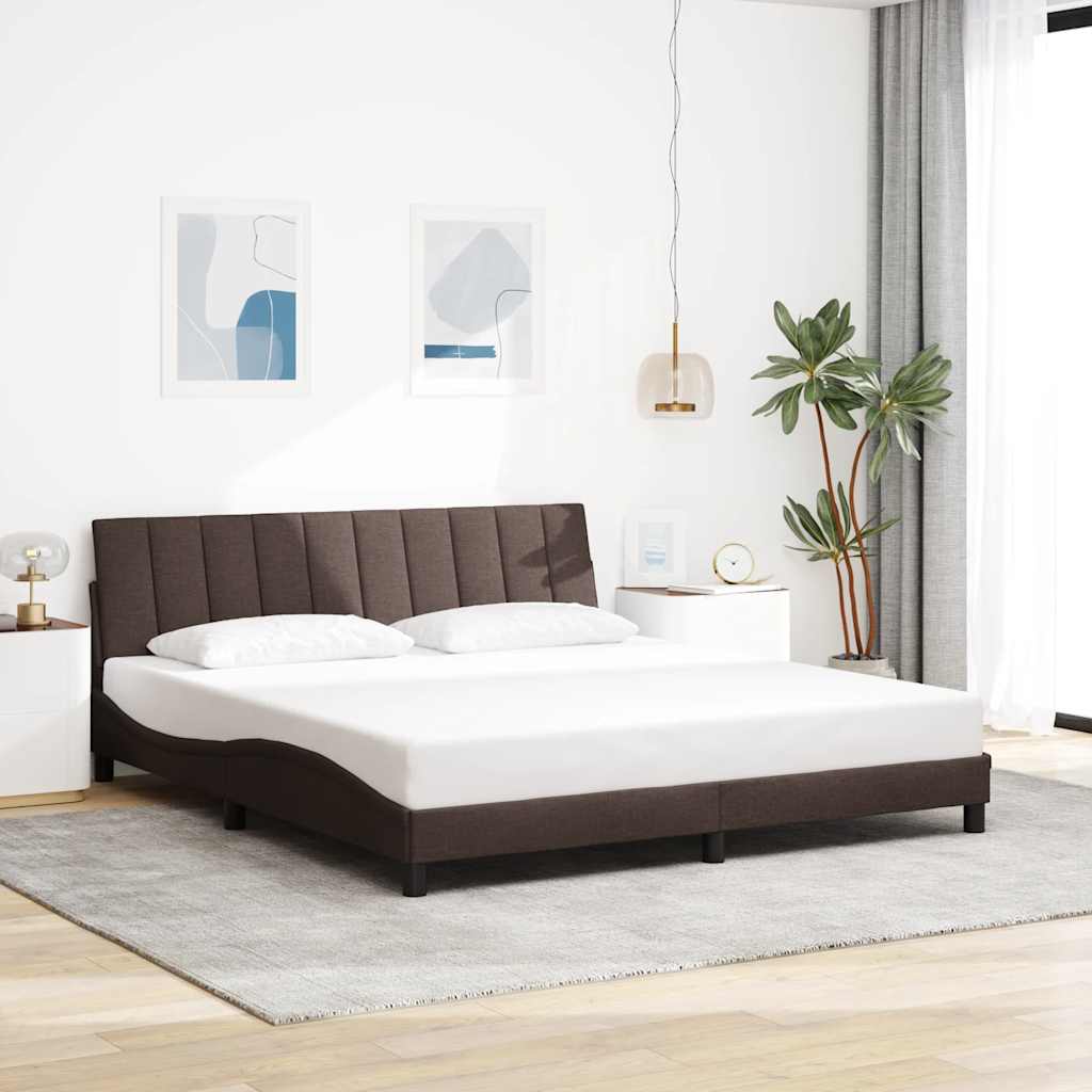Giroletto senza Materasso Hanko Marrone Scuro 180x200 cm Tessuto