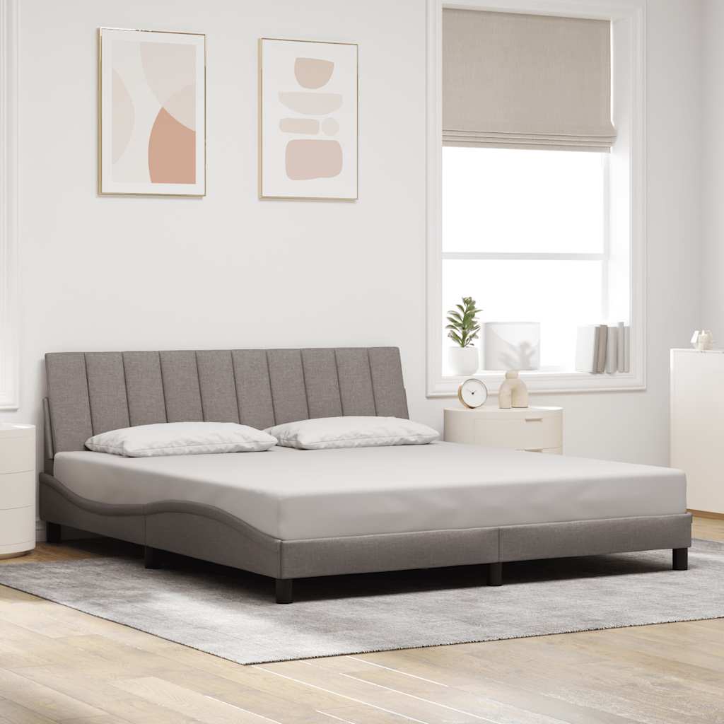 Giroletto senza Materasso Hanko Tortora 180x200 cm in Tessuto