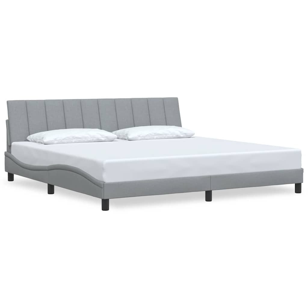 Giroletto senza Materasso Hanko Grigio Chiaro 200x200 cm Tessuto